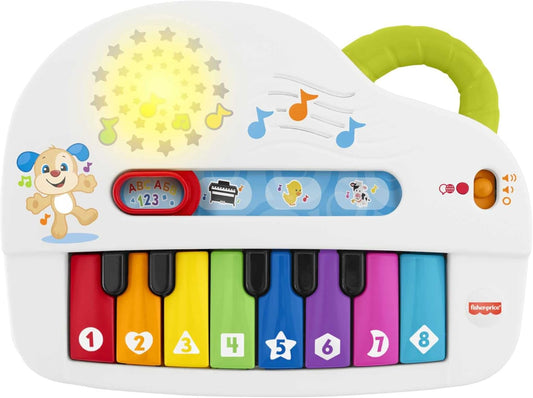 Fisher-Price Silly Sounds Light-Up Piano, versão em: inglês - Reino Unido - italiano - português - espanhol - castelhano, HHX13