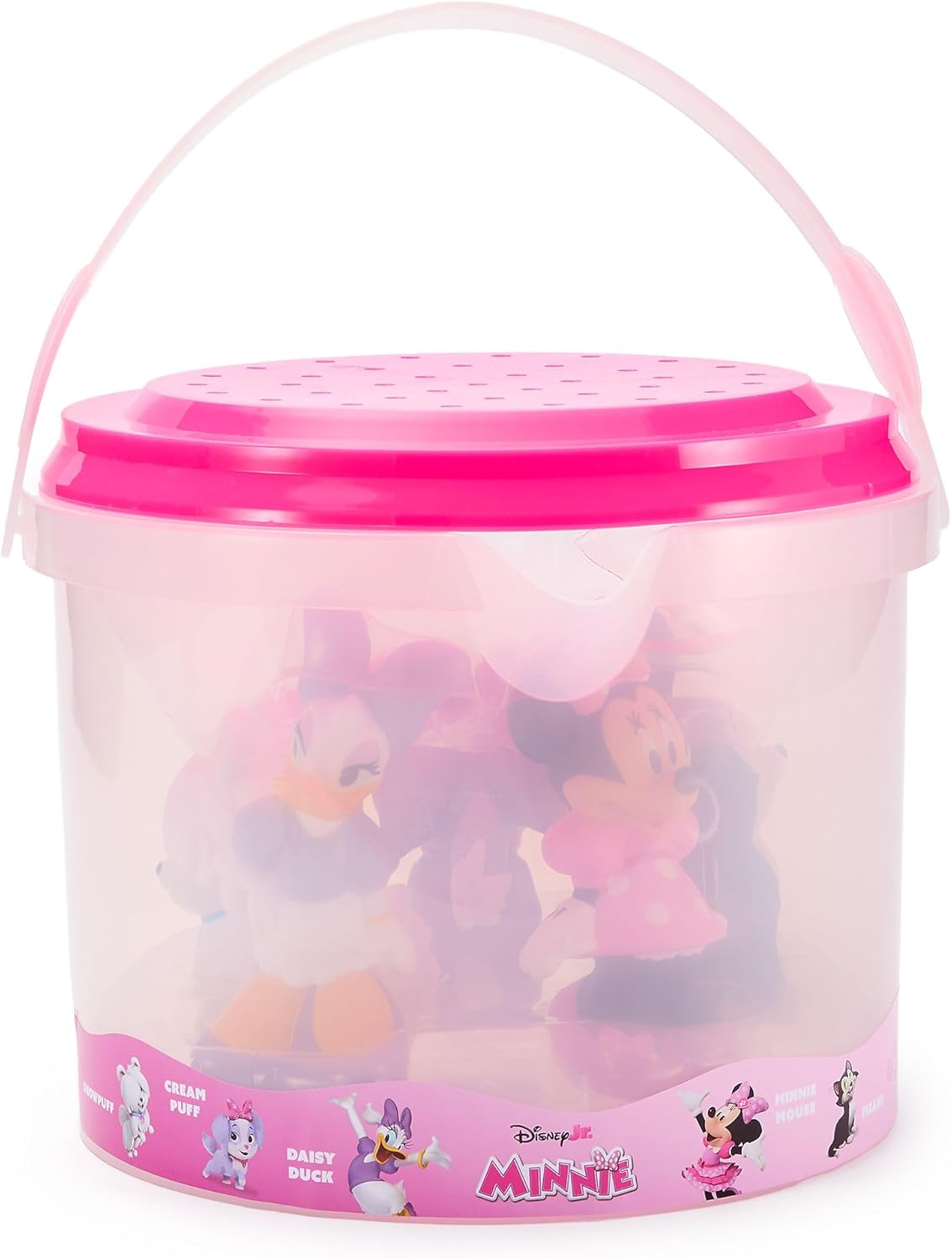 Disney Conjunto de brinquedos para banho oficial da Minnie Mouse e seus amigos da Store – Inclui balde e 5 figuras.