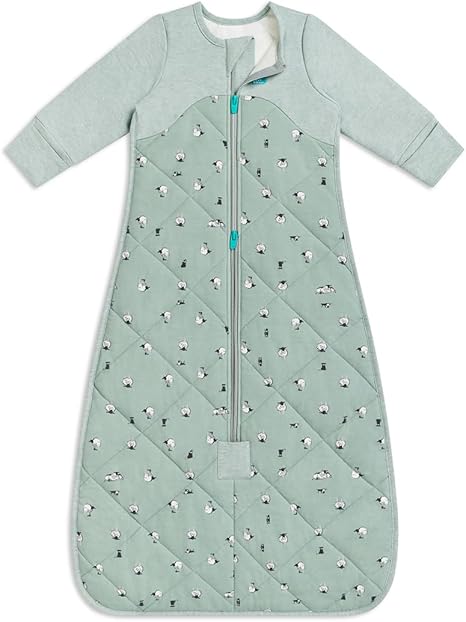 Love To Dream™ Saco de dormir | Cobertor e edredom vestível de manga comprida e leve | 2,5 Tog Ideal para inverno e outono (16–20 °C) | Algodão lavável à máquina e zíper duplo