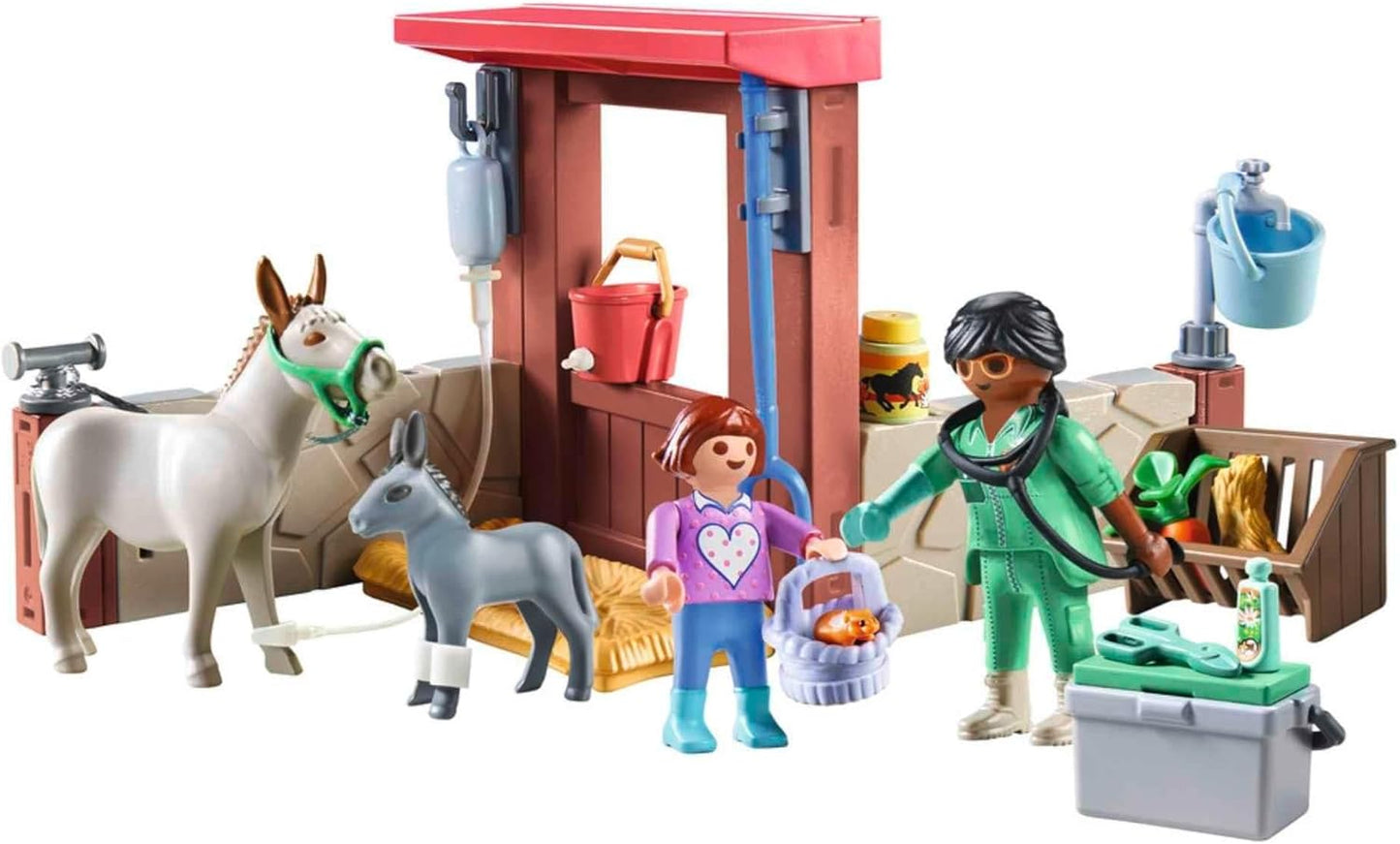 Playmobil 71471 Country: Farmyard Veterinarian Starter Pack, conjuntos de jogos de animais, brinquedos sustentáveis, encenação divertida e imaginativa, conjuntos de jogos adequados para crianças a partir de 4 anos