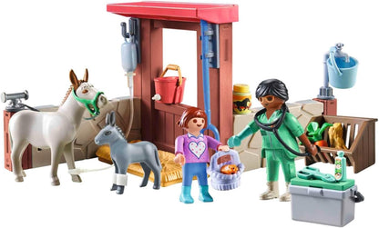 Playmobil 71471 Country: Farmyard Veterinarian Starter Pack, conjuntos de jogos de animais, brinquedos sustentáveis, encenação divertida e imaginativa, conjuntos de jogos adequados para crianças a partir de 4 anos
