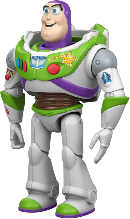 Mattel Figura interativa Buzz Lightyear de Toy Story 5 da Mattel Disney e Pixar, 18 cm (7 polegadas), com frases do filme e que interage com outros personagens da linha, JKV26