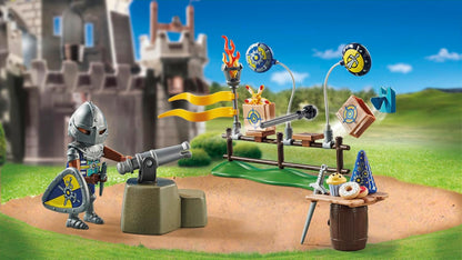 Playmobil  71447 Novelmore: Aniversário do Cavaleiro, celebração cheia de ação com o Príncipe Arwynn, duelos e acessórios emocionantes, encenação divertida e imaginativa, conjuntos de jogos artísticos adequados para crianças a partir de 4 anos