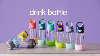 b.box Garrafa para água e bebidas Tritan™ | Garrafa com fácil aderência e tampa à prova de vazamentos | Design moderno e divertido para crianças, ideal para depois do copo de transição | 450ml/15oz (Verde Esmeralda)