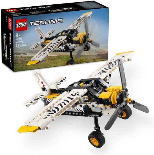 LEGO Brinquedo de avião Technic Bush - Conjunto de modelo de avião para meninos e meninas com mais de 8 anos - Hélice giratória e motor de pistão para dramatização imaginativa - Idéia de presente de aniversário infantil
