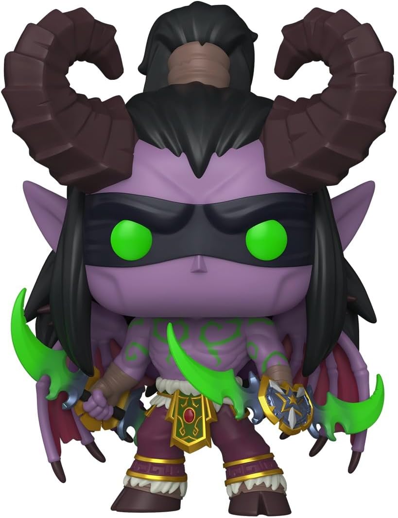 Funko Pop! Games: World of Warcraft - Illidan Stormrage - Probabilidade de 1/6 para a variante rara de Chase - Figura colecionável de vinil - Ideia para presente - Produtos oficiais - Brinquedos para crianças e adultos - Fãs de videogames