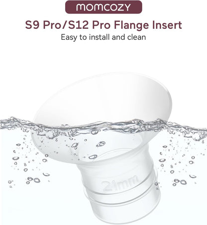 Momcozy Inserção de flange Momcozy 21 mm para S9 Pro/S12 Pro. Acessórios originais de substituição para bomba tira leite S9 Pro/S12 Pro, 1 unidade