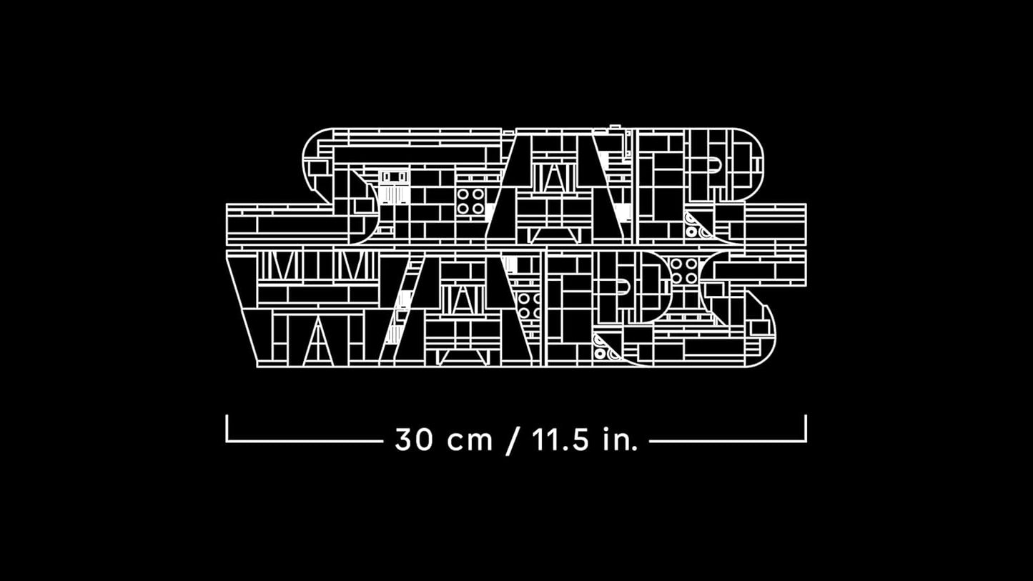 LEGO Star Wars 75407 Logotipo Star Wars em Peças - Conjunto de Construção Colecionável para Adultos - Kit de Modelo Icônico da Cultura Pop - Peça de Exibição para Casa ou Escritório - Ideia de Presente para Fãs Adultos e Adolescentes