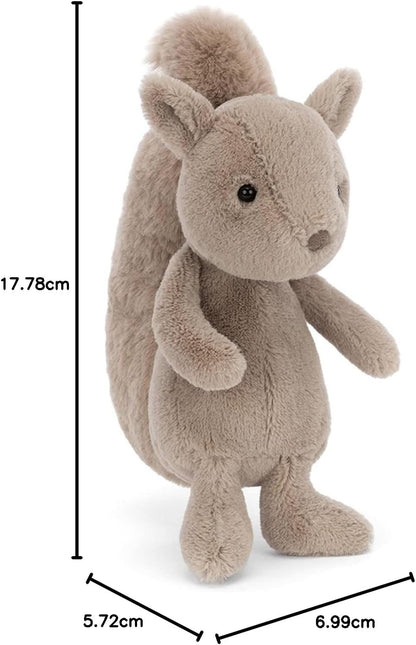 Jellycat Decoração de pelúcia colecionável Willow Squirrel
