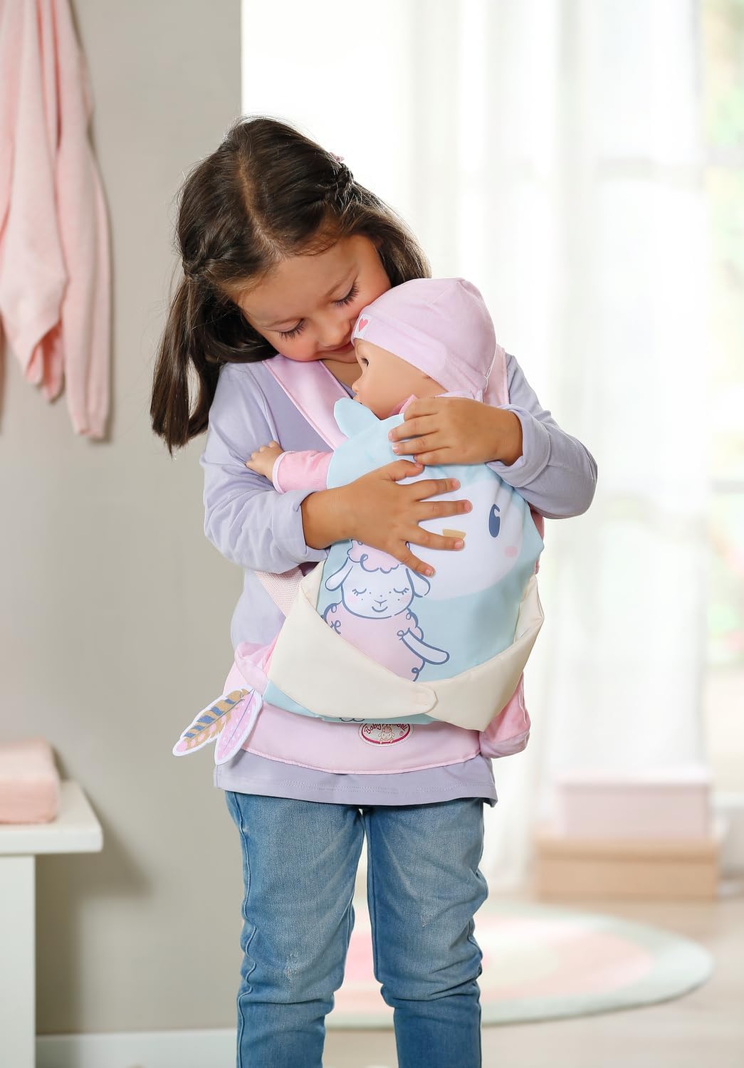 Baby Annabell Active Baby Carrier 710463 - Doll Carrier with Adjustable Belt System for Dolls up to 43cm - Suitable for Children from 3 Years Old