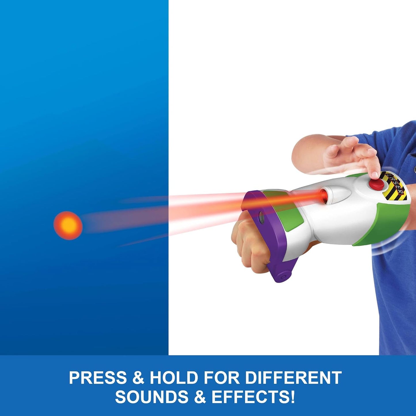Manopla Laser de Patrulheiro Espacial Toy Story 5 da Disney e Pixar (Mattel) | Brinquedo de Faz de Conta do Buzz Lightyear com Luzes, Vibrações e mais de 35 Sons e Frases (JKV42)