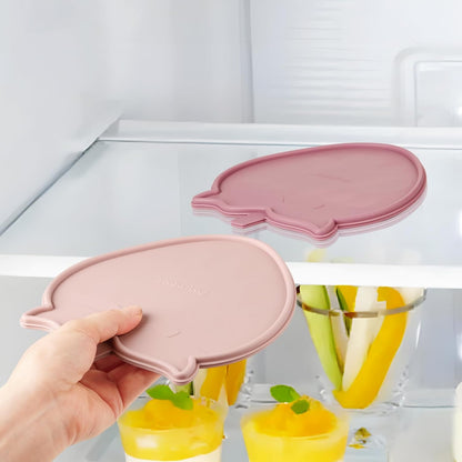 PandaEar Conjunto de 2 Bandejas de Silicone para Congelar Papinhas de Bebê , Bandeja para Congelar Cubos para Desmame com Tampa, Formas para Picolé de Leite Materno, 13 x 14 ml (0,5 oz)