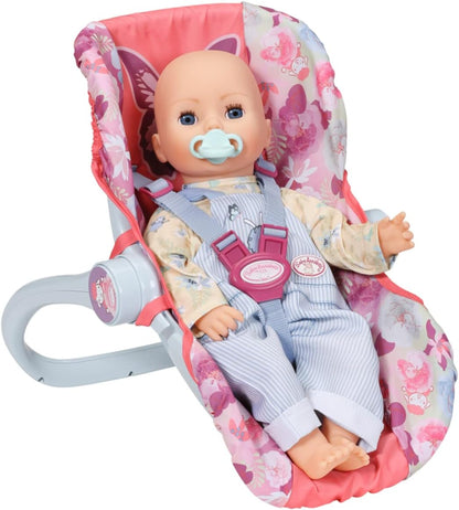 Baby Annabell Cadeira de Bebê Active Comfort, Acessório para Bonecas de 36cm/43cm, 2 em 1: Canguru e Cadeira para Bebê, Inclui Capa de Tecido, Alça Ergonômica, Cinto de Segurança, Adequada para Crianças a partir de 3 Anos, Multicolorida (706657)