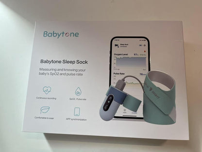 Babytone Baby Sleep Monitor, Meia Inteligente para Bebês que Monitora a Frequência Cardíaca, Nível de Oxigênio e Movimento, Monitor de Pés para Bebês Vestível com APP Bluetooth para Recém-nascidos de 0 a 36 Meses