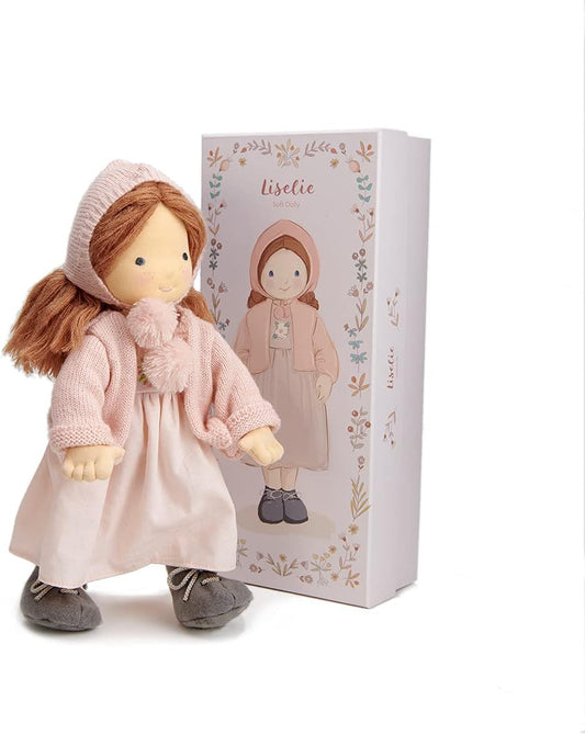ThreadBear Design Muñeca Liselie con vestido de lino bordado - Peluche para niños