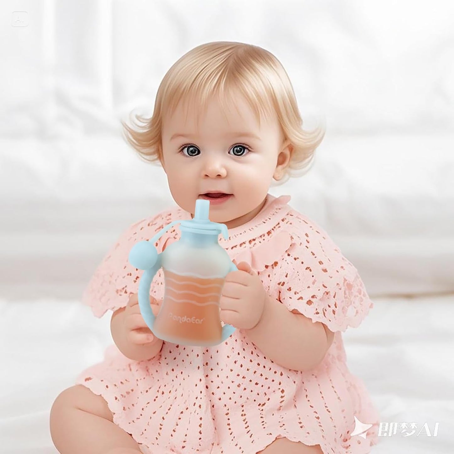 PandaEar 4 Pack Reusable Silicone Baby Food Pouches, Washable Freezer Squeezable Pouch for Toddler Kids, BPA-Free Silicone Refillable Baby Food Storage, 4oz