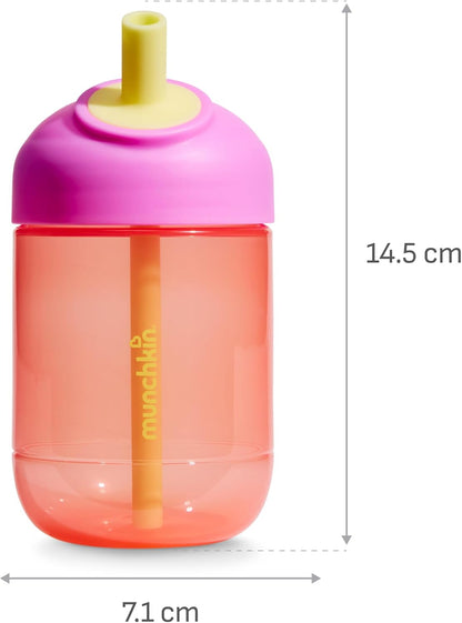 Munchkin Copo com Canudo Perfect Angle | 12m+ | 296 ml | Coral
