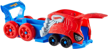 Conjunto de Pista de Carrinhos Hot Wheels (Estilos Sortidos, Um Conjunto Aleatório), Lançador de Personagens RacerVerse, Veículo e Caminhão de Grande Escala com Carrinho de Brinquedo em Metal Fundido, JFV69