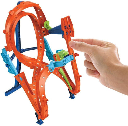 Hot Wheels - Conjunto de Pista com 1 Carrinho, Formato de 8 Alto para Corrida e Manobras, Conecta-se a Outras Pistas, Dobrável para Armazenamento Conveniente, HMB15