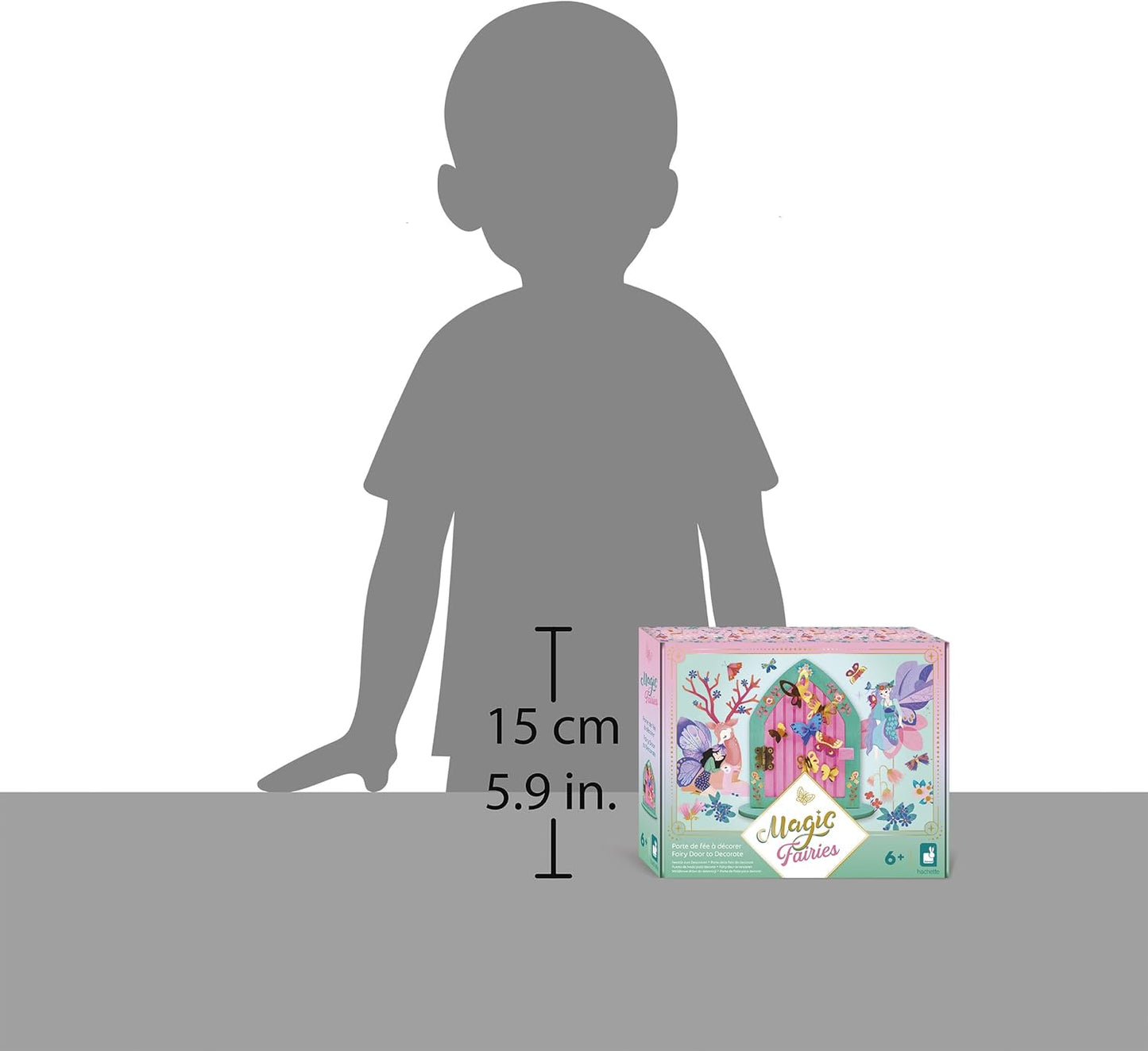 Janod - Porta de Madeira para Decorar Tema Fada - Para Pintar e Decorar - Les Atelier du Calme - Kit Lazer Criativo Infantil - Desenvolvimento Criatividade e Concentração - A partir de 6 Anos - J09169