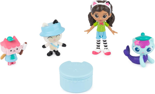 DreamWorks Gabby’s Dollhouse Kit de Presente Fogueira com Figuras de Brinquedo Gabby Girl, Pandy Paws, Baby Box e MerCat, Brinquedos Colecionáveis para Meninas e Meninos a partir de 3 Anos