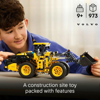 LEGO Brinquedo de construção Technic Volvo L120, carregadeira elétrica, conjunto de veículos, presente de engenharia para crianças, pá de carga para meninos e meninas a partir de 9 anos 42209