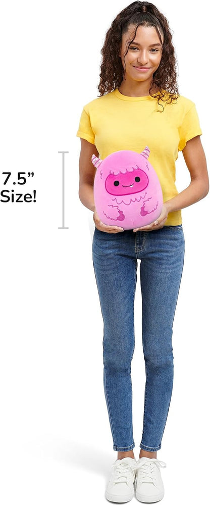 Squishmallows Original de 7,5 Polegadas Nenezy, o Yeti Rosa – Pelúcia Oficial da Jazwares