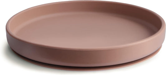 Mushie Prato de silicone antiderrapante com ventosa Classic para bebês e crianças pequenas | Silicone de qualidade alimentar | Pode ser lavado na lava-louças e usado no micro-ondas (Malva Nublado)