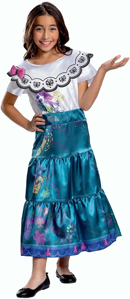 DISGUISE  Fantasia oficial de luxo Mirabel Encanto da Disney para meninas – Feito com material super macio – Fantasia Mirabel infantil, Natal Halloween Princesa Fancy Encanto Dress Up Outfit Cosplay