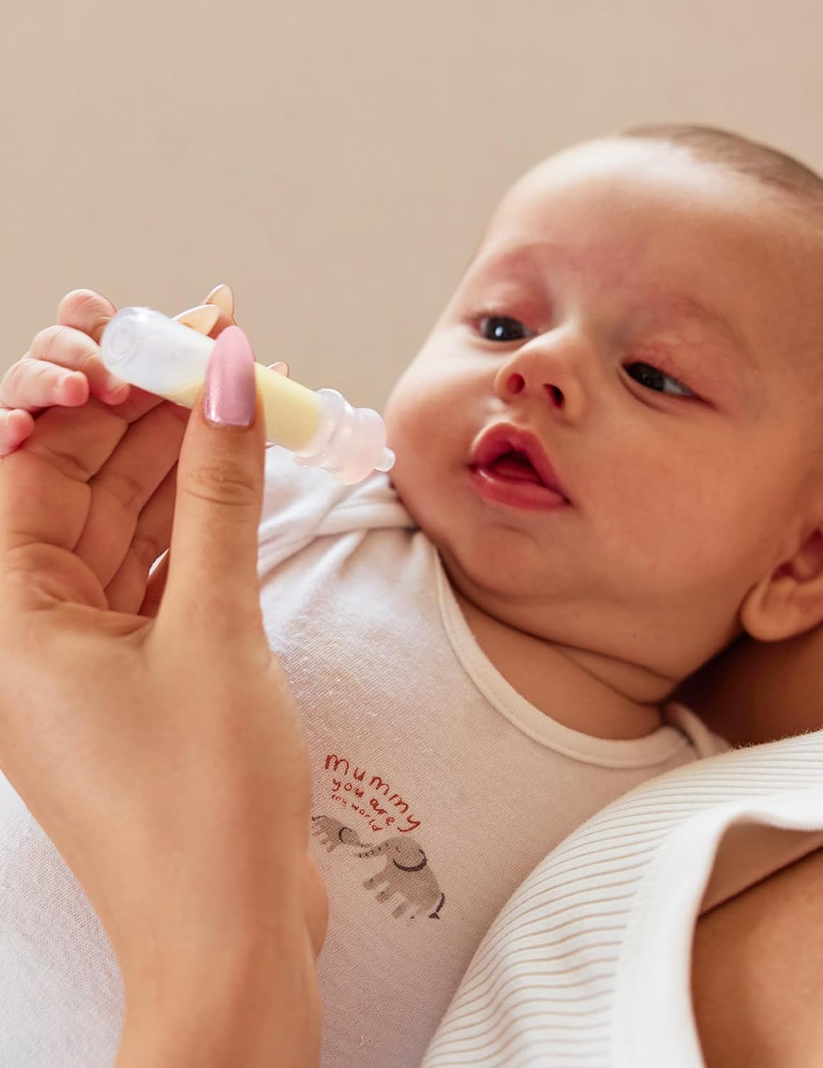 Momcozy Coletor de colostro Coletor de leite materno reutilizável, recipiente portátil de colostro pode alimentar o bebê, coletor multiuso sem BPA, 5ml-2 unidades