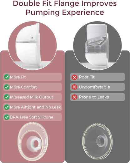 Momcozy Bomba tira-leite inteligente M5, bomba elétrica vestível com controle por aplicativo, mãos livres, 3 modos, 9 níveis de sucção, bomba portátil e leve, flange de 24 mm, 1 unidade, cinza Quill