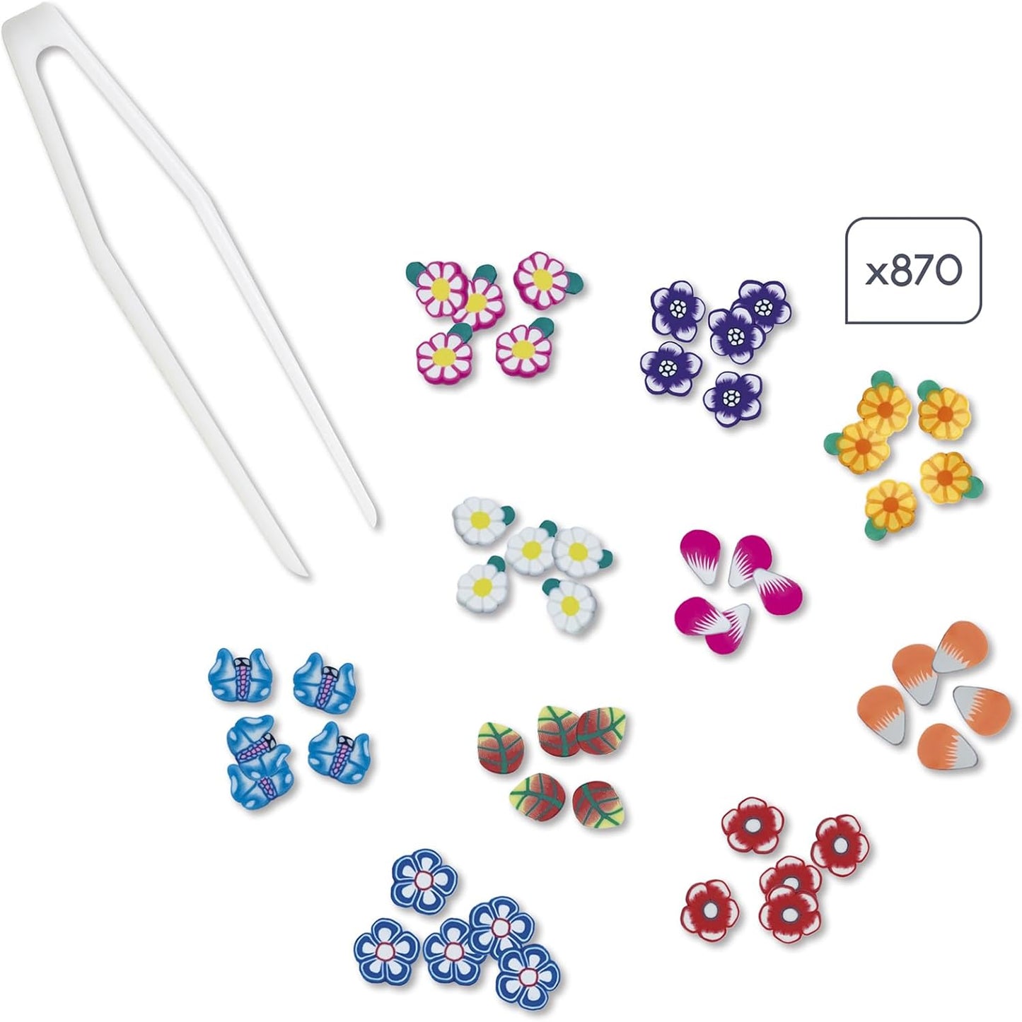 Janod - Conjunto de colagem de mini-bengala Secret Garden - The Calm Workshops - 5 pranchas - Kit de artesanato infantil - Habilidades motoras finas e aprendizagem de concentração - a partir de 7 anos