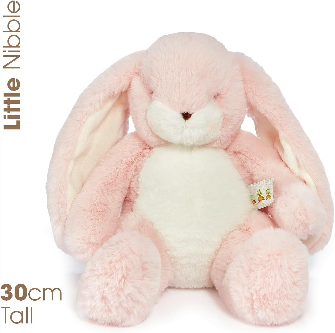 BUNNIES BY THE BAY Ursinho de Pelúcia Coelhinho Little Nibble | Brinquedo Super Macio e Seguro para Recém-Nascidos com Detalhes Bordados | 30cm de Altura para o Seu Bebê