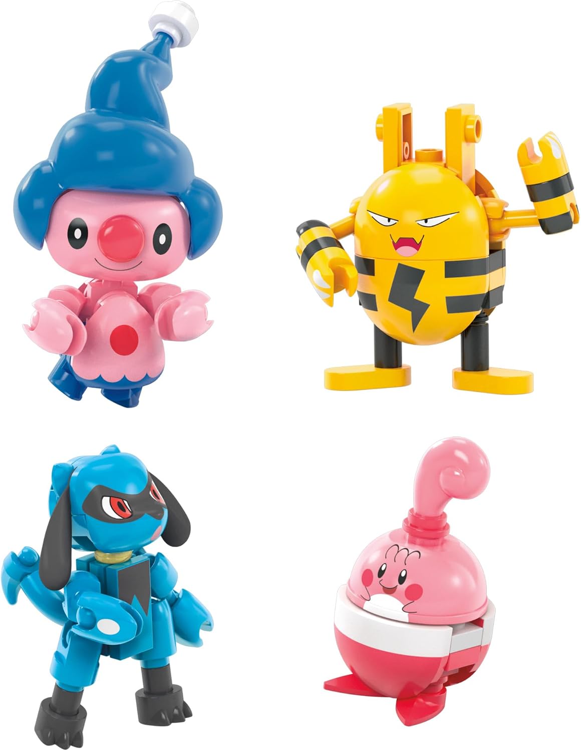 MEGA Conjunto de Brinquedos de Montar Pokémon – Pacote com 8 Treinadores e 189 Peças, 8 Personagens Articulados e Posicionáveis (aprox. 5 cm de altura), para Crianças, HKT24