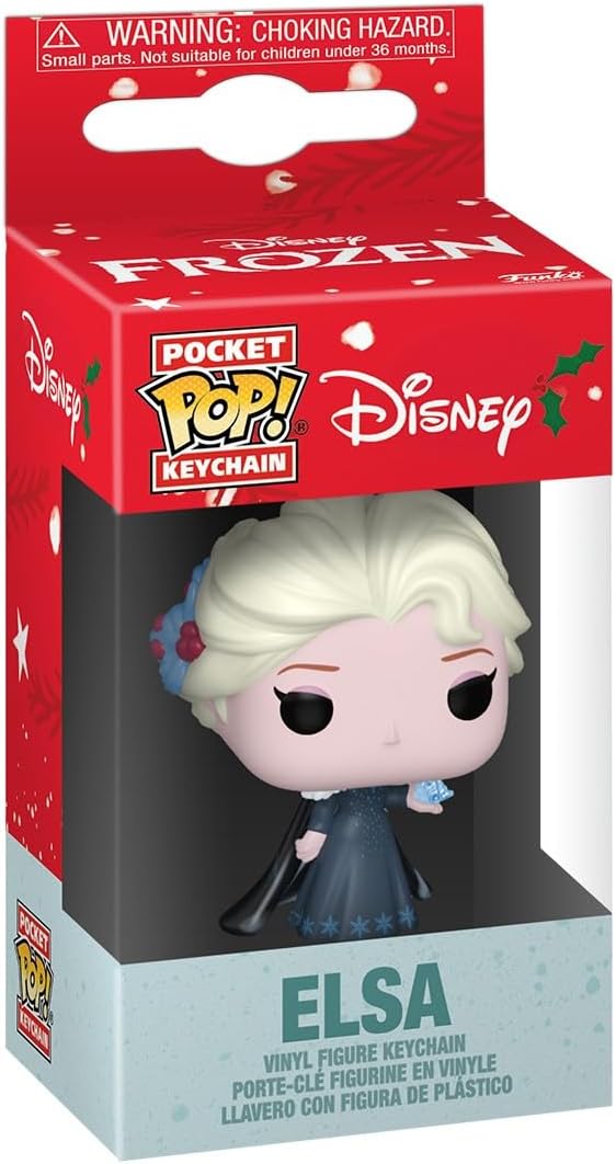 Chaveiro Funko Pop!: Princesa Holiday - Elsa - Chaveiro Frozen - Mini Figura Colecionável - Presente de Natal - Ideia de Presente - Produtos Oficiais - Fãs da Disney/Pixar - Decoração de Mochila
