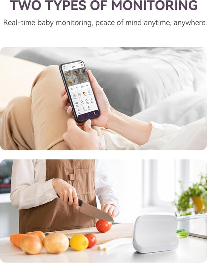 Monitor para bebês/animais de estimação para segurança interna, monitoramento com aplicativo para smartphone, Monitor para bebês/animais de estimação para segurança interna, monitoramento com aplicativo para smartphone, resolução 2K QHD