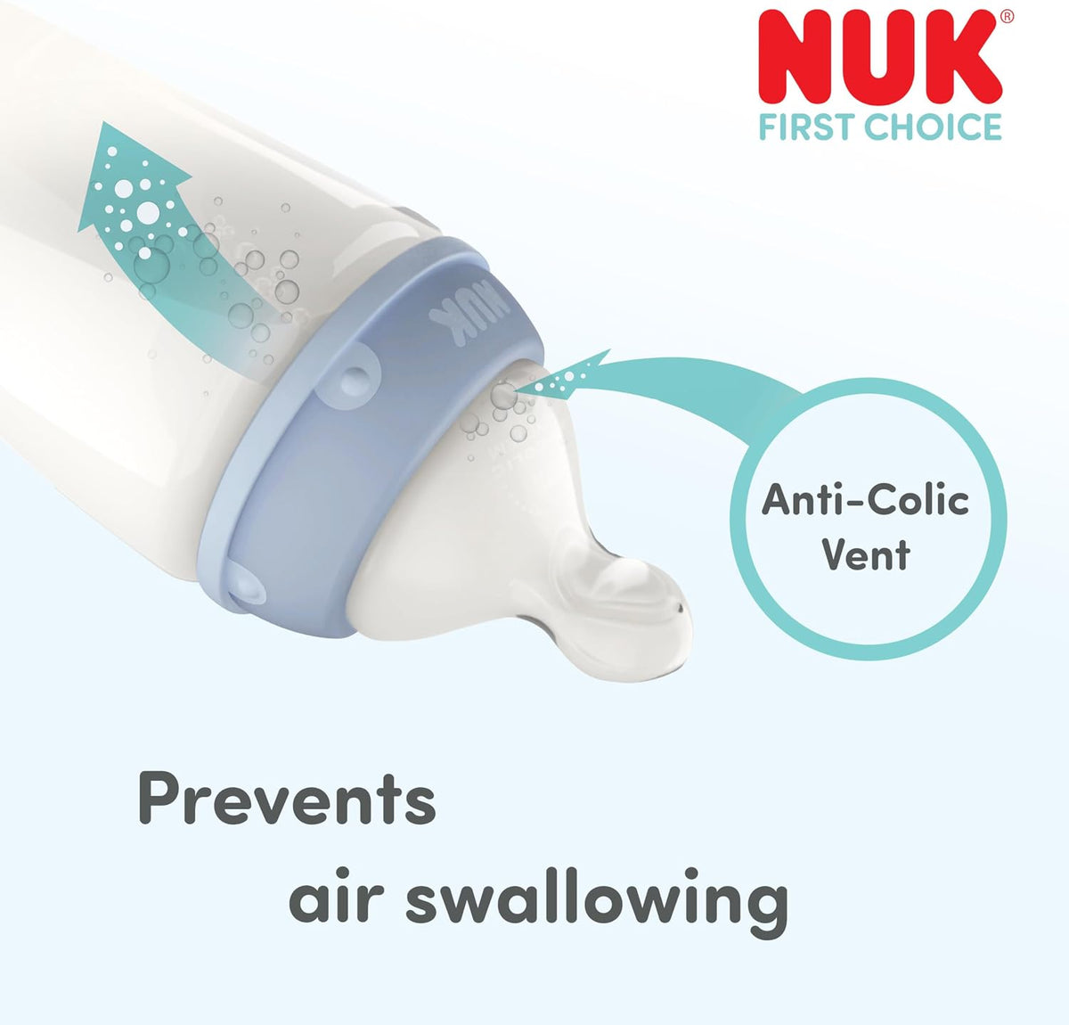 NUK Mamadeira First Choice | 6+ meses | 360 ml | Mamadeira anticólica | Polipropileno (PP) | Alças de fácil aderência | Canguru | 1 unidade