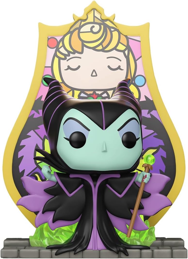 Funko Pop! Deluxe: Vilões - Malévola - (Vidro) - Vilões da Disney - Figura de Vinil Colecionável - Ideia de Presente - Produto Oficial - Brinquedos para Crianças e Adultos - Fãs de Terror - Figura para Colecionadores