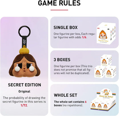 POP MART CRYBABY CHEER UP, BABY! SERIES - Conjunto completo de bonecos de pelúcia de 2,5 polegadas, bonecos de ação, personagens articulados, design premium, presentes para fãs - Brinquedo colecionável favorito