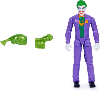 DC Comics, Batman e Robin vs. The Joker e King Shark, bonecos de ação de 4 polegadas, brinquedos infantis para meninos e meninas de 3 anos ou mais