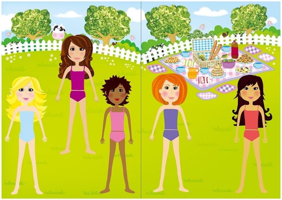 Galt Toys, livro de adesivos de moda, livros de adesivos infantis, a partir de 4 anos