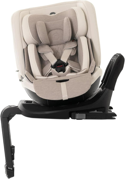 Silver Cross Cadeira auto Motion All Size 2 360 - Recém-nascido a 12 anos - Cadeira auto Isofix - Cinto de segurança de 5 pontos - Rotação 360° - Amêndoa