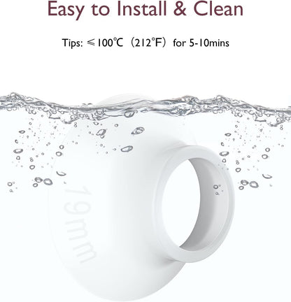Momcozy Inserção de flange 19mm compatível com Momcozy M5. Acessórios originais de substituição para bomba tira leite M5, 1 unidade (19 mm)