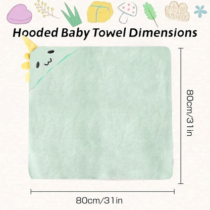 HiABsee Toalhas de bebê com capuz Toalhas de bebê ultra macias com capuz para recém-nascidos, toalha de banho de bebê com design animal exclusivo para meninos e meninas, dinossauro