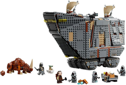 LEGO Star Wars 75453 Sandcrawler Offworld e Mudhorn – Kit de montar com figura do Grogu e 5 minifiguras (incluindo O Mandaloriano) – Presente de aniversário para adolescentes a partir de 14 anos e fãs de filmes