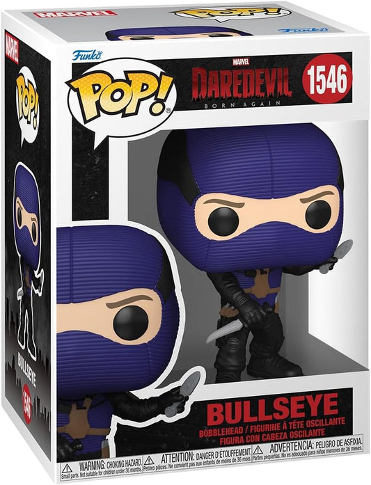 Funko Pop! Marvel: Demolidor Renascido - Bullseye - Figura de vinil colecionável - Ideia para presente - Produtos oficiais - Brinquedos para crianças e adultos - Fãs de TV - Figura modelo para colecionadores e exposição