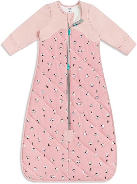 Love To Dream™ Saco de dormir | Cobertor e edredom vestível de manga comprida e leve | 2,5 Tog Ideal para inverno e outono (16–20 °C) | Algodão lavável à máquina e zíper duplo
