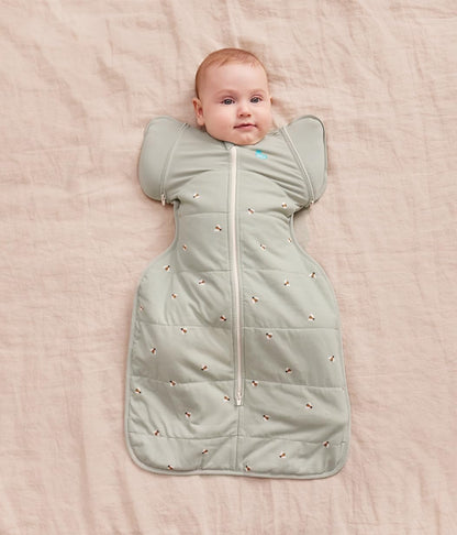 Love To Dream™ Saco de Transição Swaddle UP™, Grande (8,5-11 kg) - Rosa Pebbles | Ajuste perfeito com abas removíveis | 2,5 Tog | Ideal para inverno e outono (16-20 °C) | Algodão lavável à máquina com zíper duplo