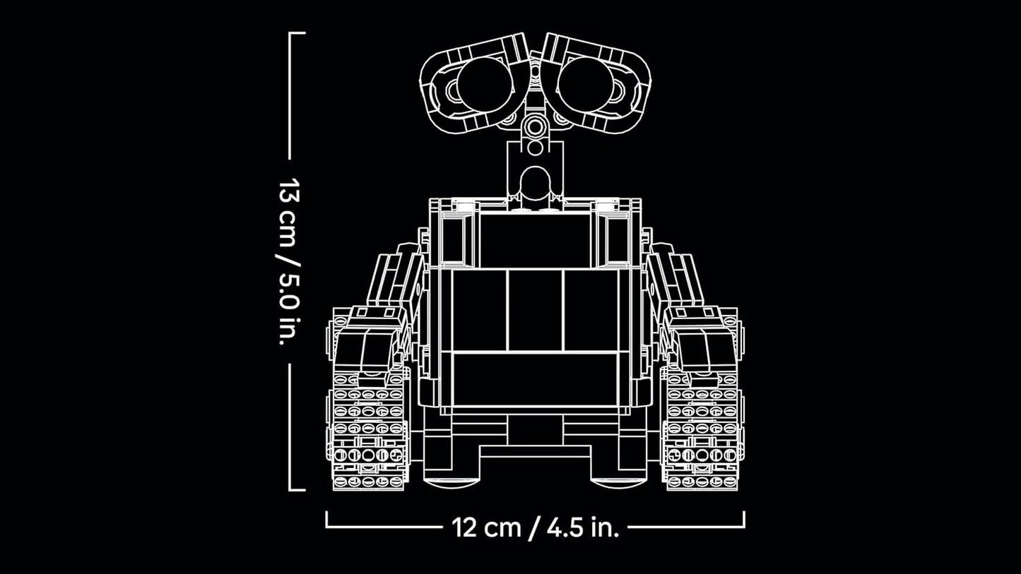 LEGO | Disney Pixar WALL-E e EVE - Kit de Modelo para Exibição para Adultos - Robôs Montados com Peças e Figuras de M-O e Hal - Decoração DIY para Casa - Presente Colecionável para Fãs - 43279
