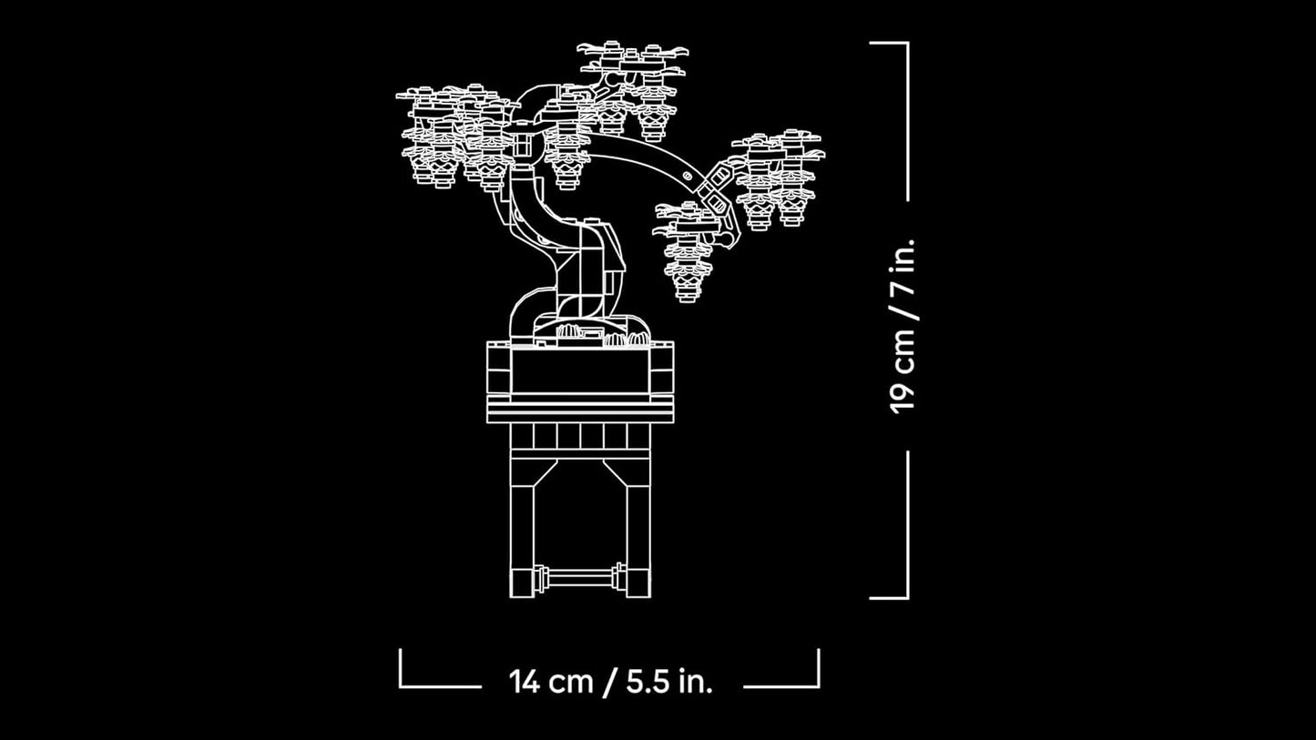 LEGO Botanicals Mini Bonsai Trees - Ginkgo, Pinheiro Negro e Glicínia - Plantas Artificiais com Suportes de Exibição - Kit de Modelo para Decoração de Casa - Presente para Adultos - 10373